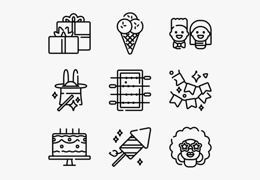 Party Celebration - Email Phone Address Icons, HD Png Download, Free Download