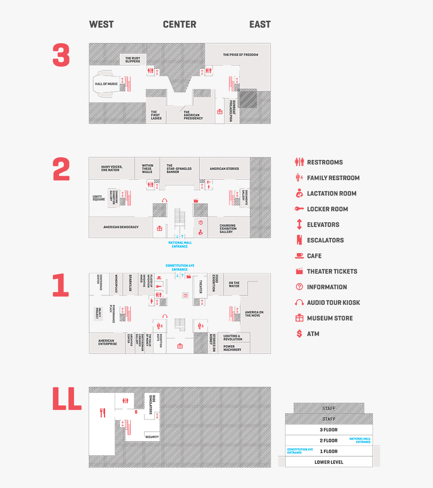 Museum Map - American History Museum Map, HD Png Download, Free Download