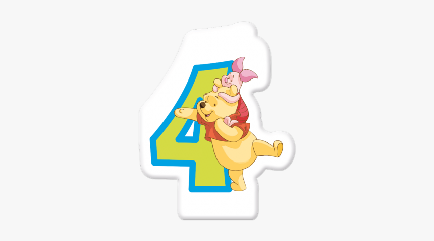 1 Birthday Numeral Candles No - Winnie The Pooh 4, HD Png Download, Free Download