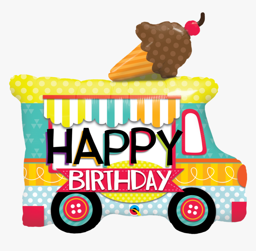 Birthday Ice Cream Truck - Ice Cream Truck Balloon, HD Png Download, Free Download