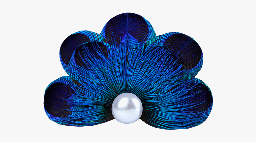 Peacock Feather Pearl Pet Hair Clip, HD Png Download, Free Download