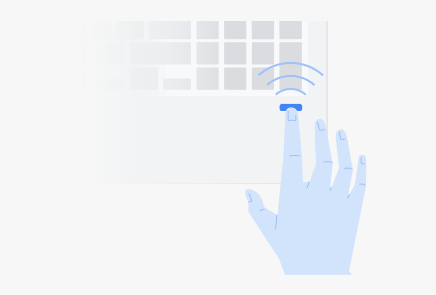 Chrome Os Fingerprint Scanner Laptop - Illustration, HD Png Download, Free Download