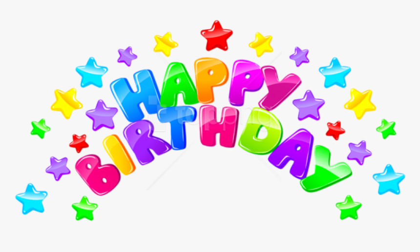 Free Png Download Happy Birthday Decor With Stars Png - Background Happy Birthday Png, Transparent Png, Free Download