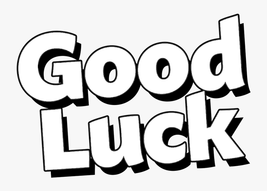 Transparent Good Luck Png - Good Luck Clipart Black And White, Png Download, Free Download