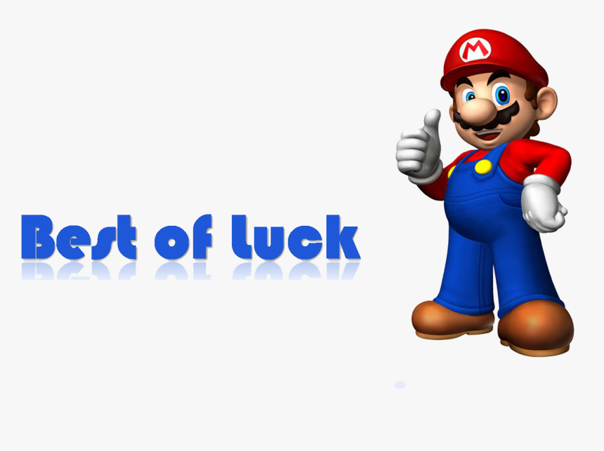 Best Of Luck Png Image - Super Mario Good Luck, Transparent Png, Free Download