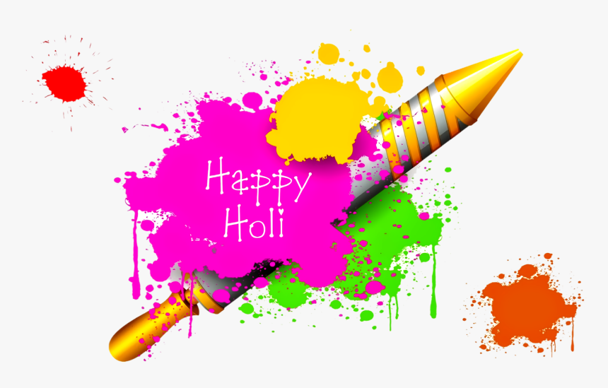 Happy Holi Pichkari Png Images Wallpapers Holi Guns - Happy Holi Images Telugu, Transparent Png, Free Download