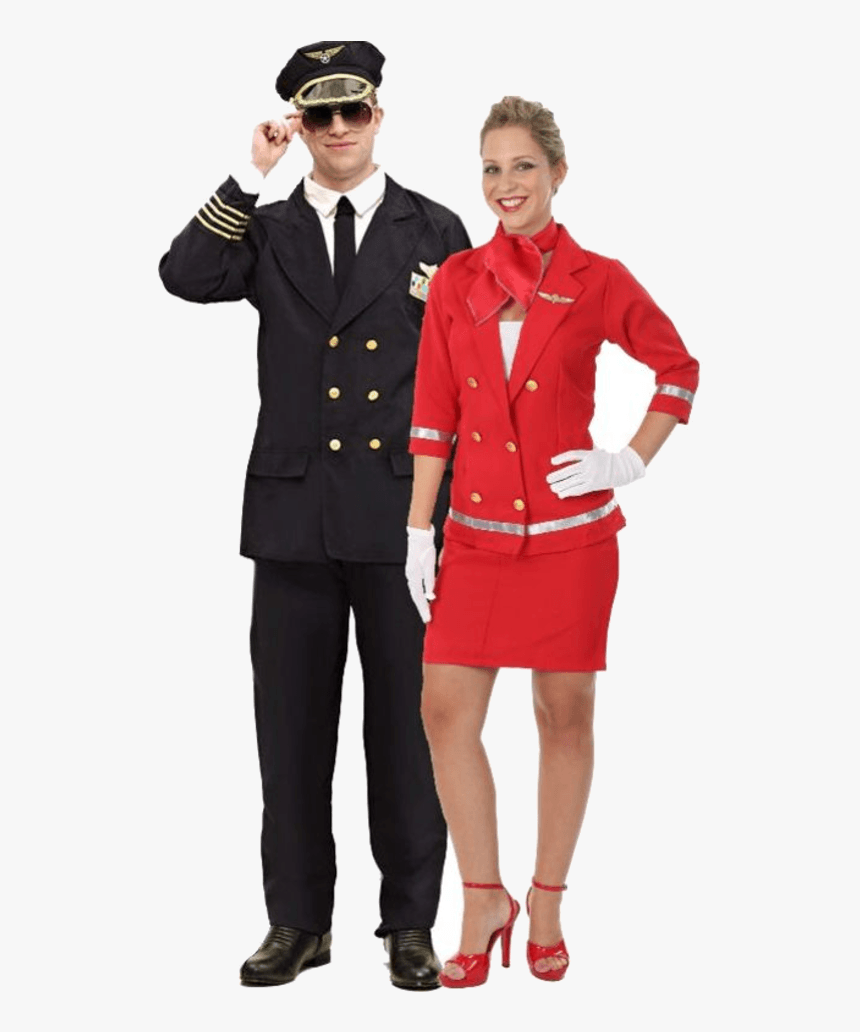 Air Hostess Costume Png , Png Download - Pilot Dress, Transparent Png, Free Download