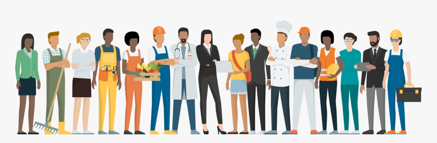 Illustration Of Diverse People Wearing Different Career - Career Exploration Planning Track, HD Png Download, Free Download