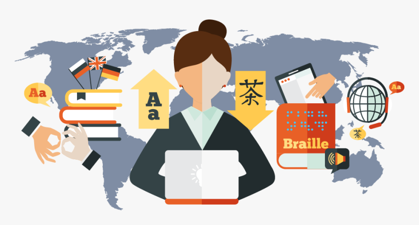 Career Possibilities In Language Translation - World Map, HD Png Download, Free Download