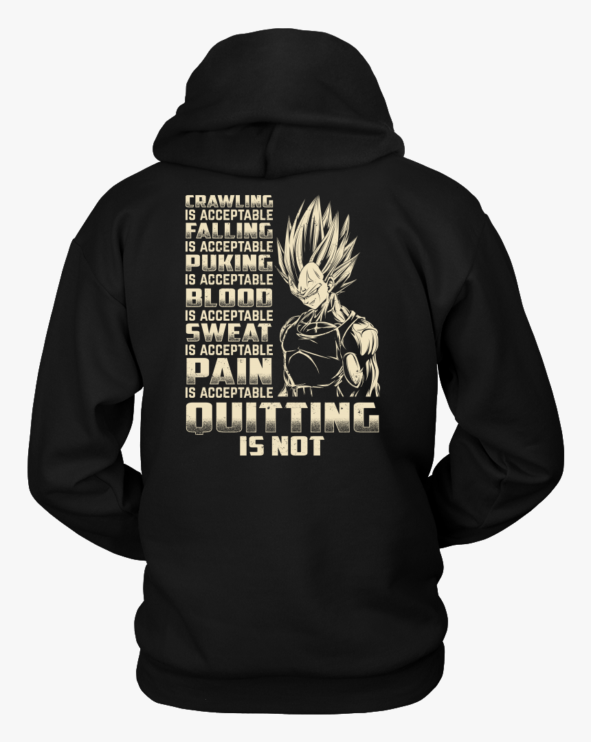 Super Saiyan Majin Vegeta Pain Is Acceptable Quitting - One Piece Sanji Hoodie, HD Png Download, Free Download