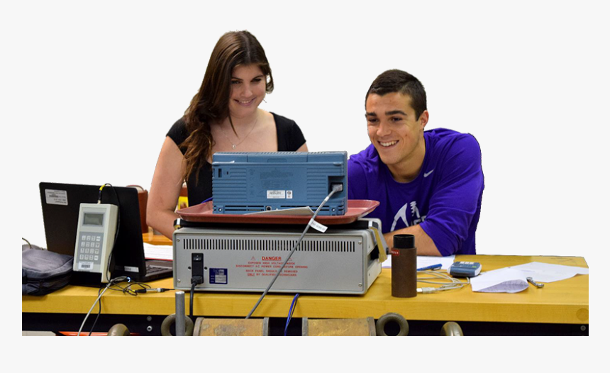 Two Student Working Together In Front Of A Computer - Personal Computer, HD Png Download, Free Download