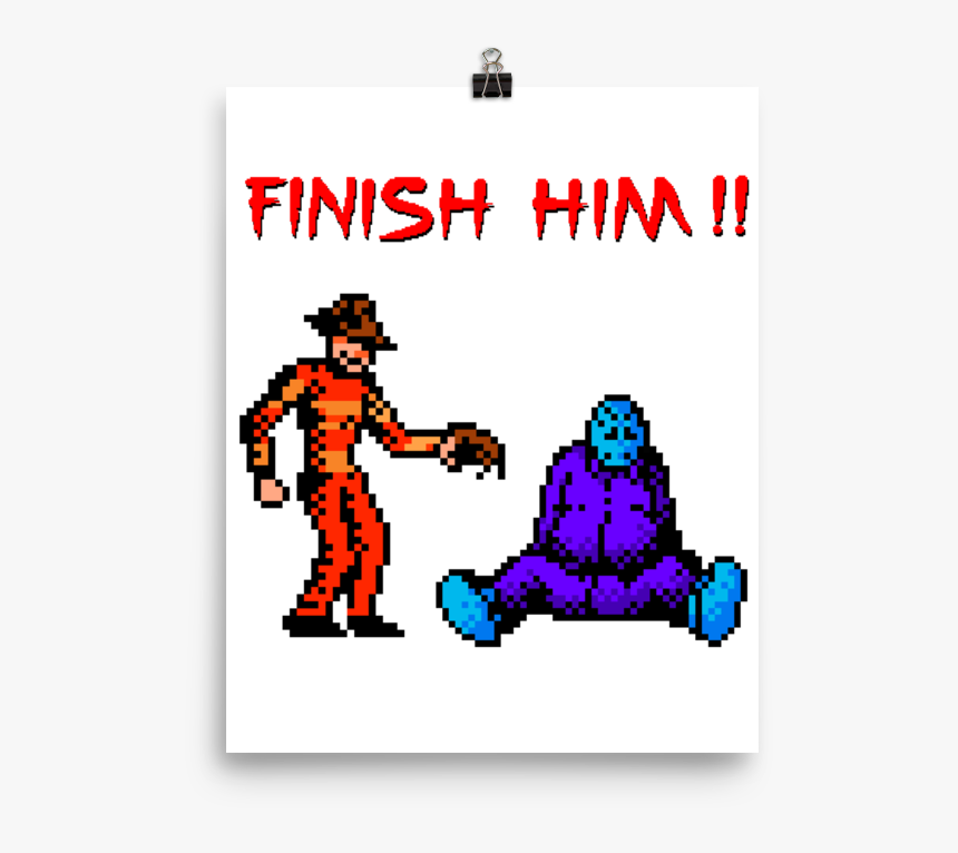 Finish Him Freddy Vs Jason Print - Illustration, HD Png Download, Free Download