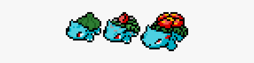 Bulbasaur Ivysaur Venusaur Pixel Art, HD Png Download, Free Download