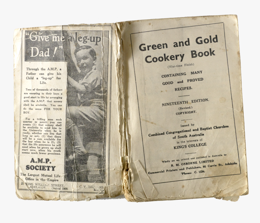 Green&gold Inside - 1970s Australia Cook Books, HD Png Download, Free Download