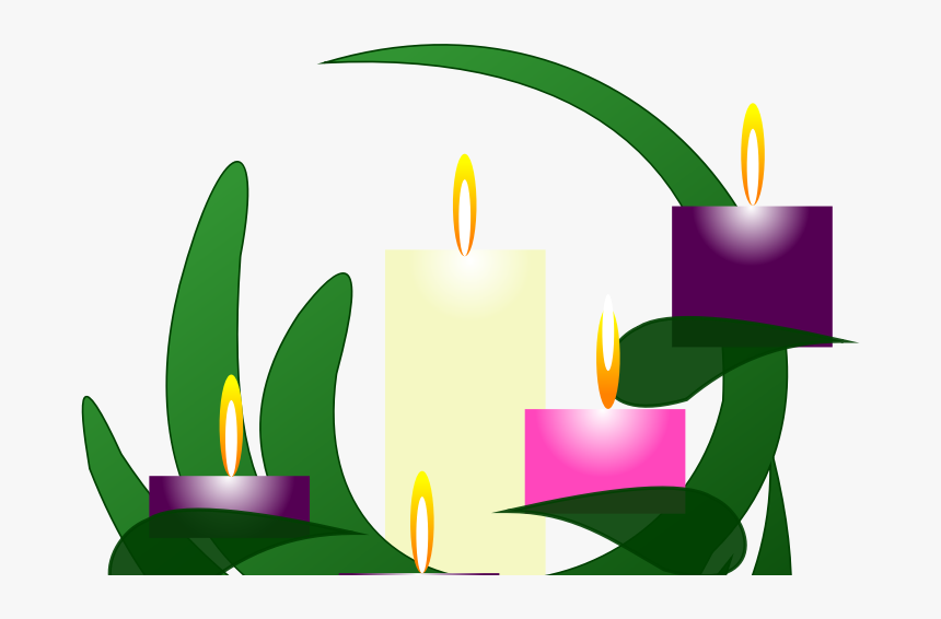 Clip Art Advent Candles - Transparent Advent Wreath Clipart, HD Png Download, Free Download