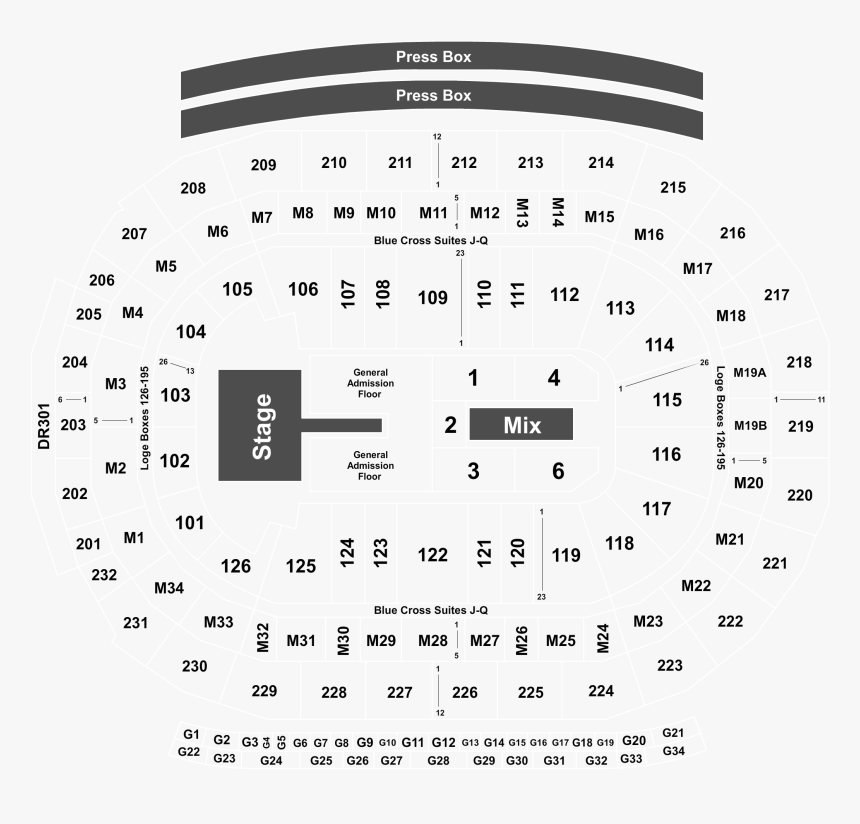 Little Caesars Arena Detroit Section 106 Row 4 Seat, HD Png Download, Free Download