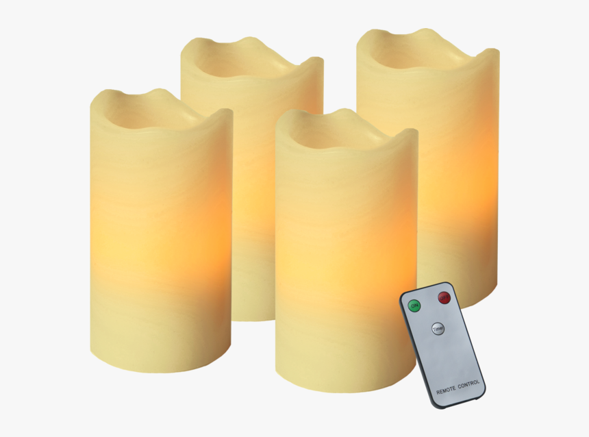 Led Pillar Candle 4p Advent - Flame, HD Png Download, Free Download