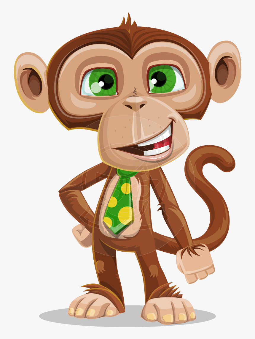Ape Businessman Cartoon Vector Character Aka Bizzo - Cartoon Monkey With Money, HD Png Download, Free Download