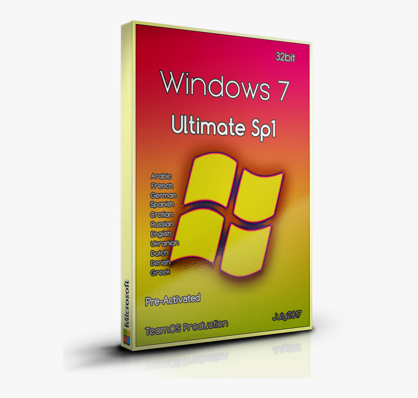 Windows 7 Ultimate Sp1 X86x64 Multilanguage July2017, HD Png Download, Free Download