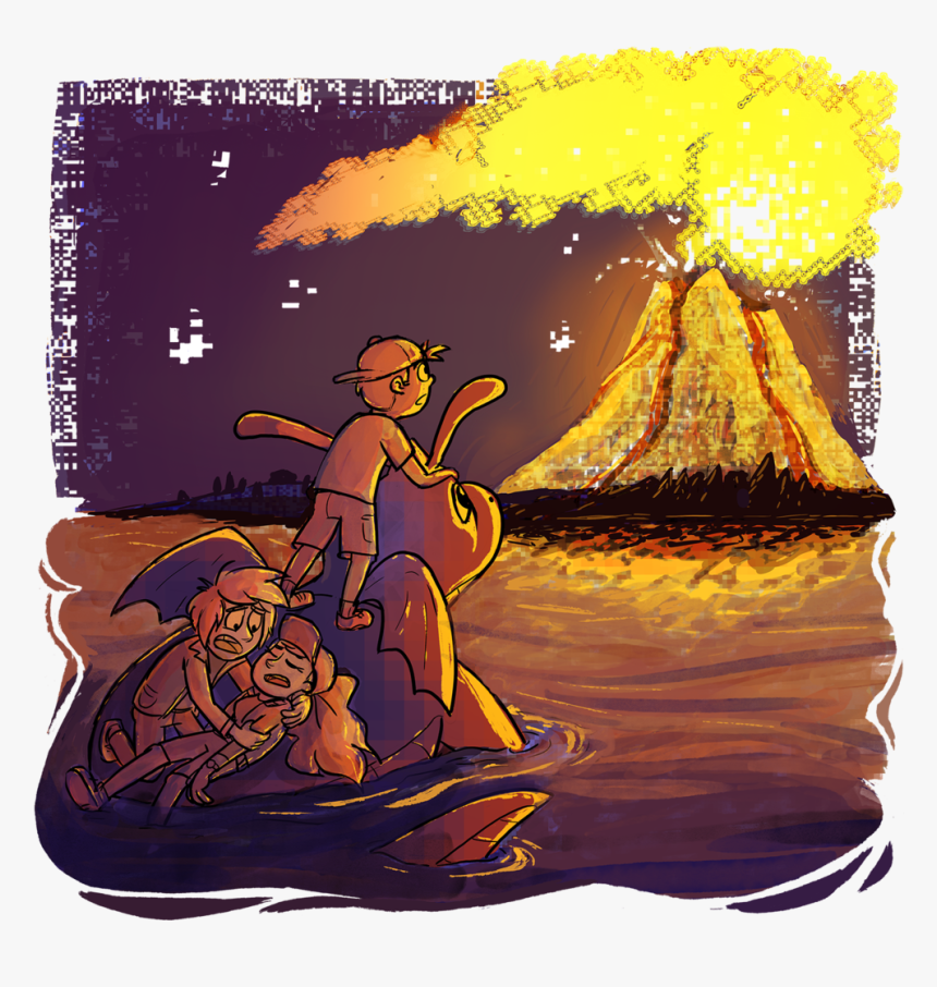 The Volcano At Cinnabar Island Is Erupting With A Huge - Illustration, HD Png Download, Free Download