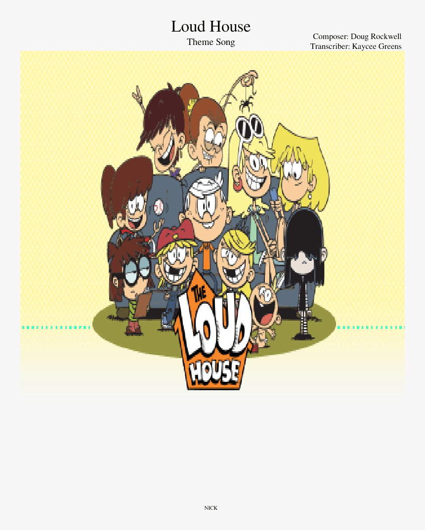 Loud House Theme Song Piano Sheet Music, HD Png Download, Free Download