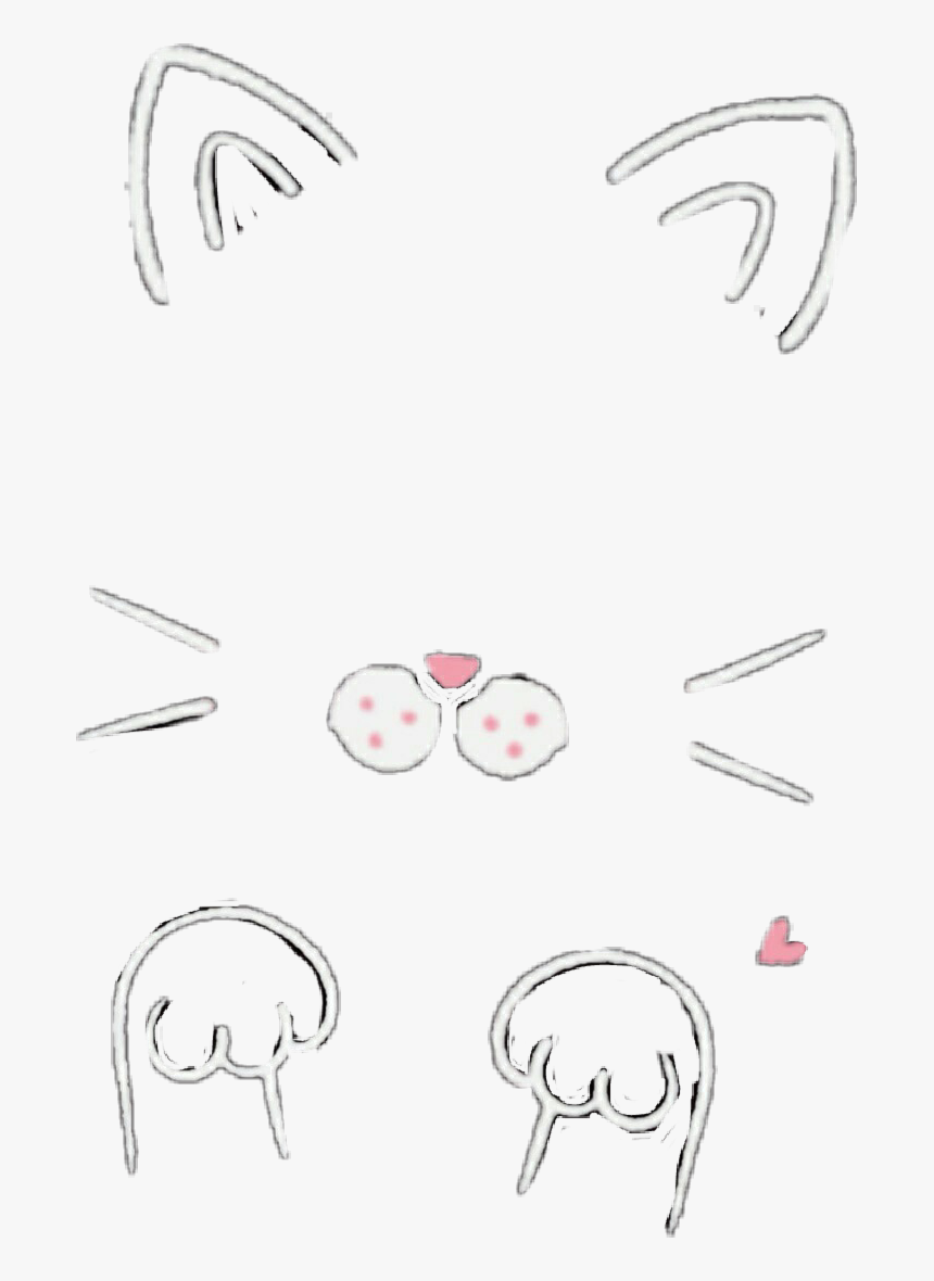 Snow Filter Instagram Cat Cute Kitty Pink Doodle Snow Cat