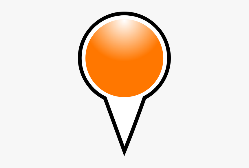 Map Pointer Orange Color Vector Graphics - Google Map Maker Icons, HD Png Download, Free Download