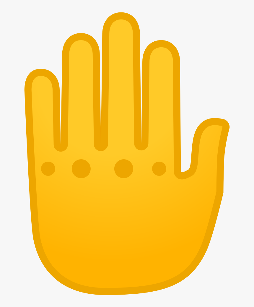 Raised Back Of Hand Icon - Left Hand Emoji, HD Png Download, Free Download
