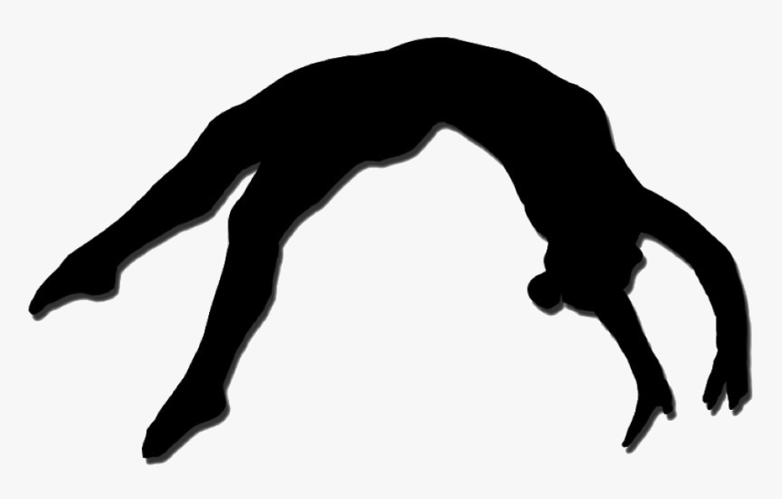 Gymflex Mechelen Tumbling Silhouette Trampoline Clip - Back Handspring Gymnastics Silhouette, HD Png Download, Free Download