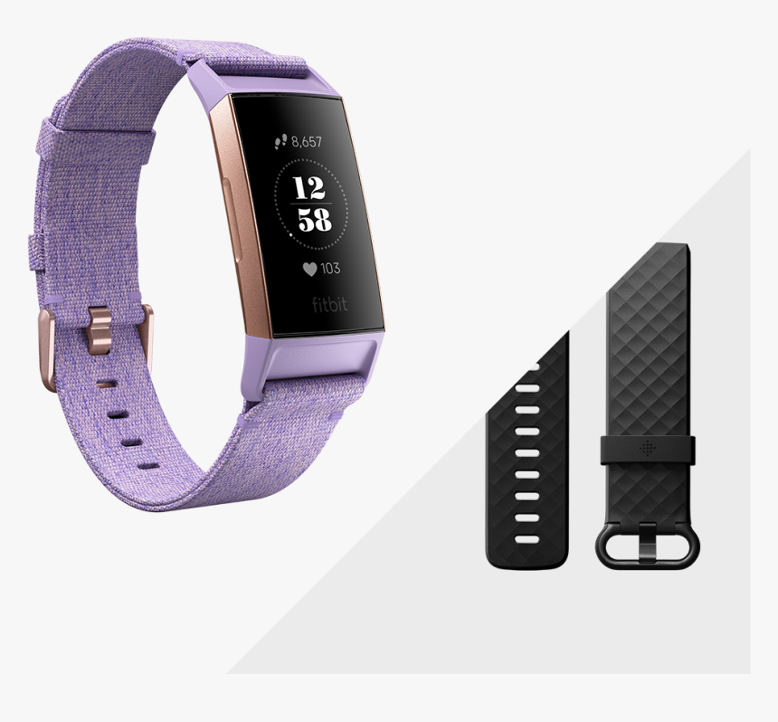 Fitbit Charge 3 Woven Band Periwinkle, HD Png Download, Free Download
