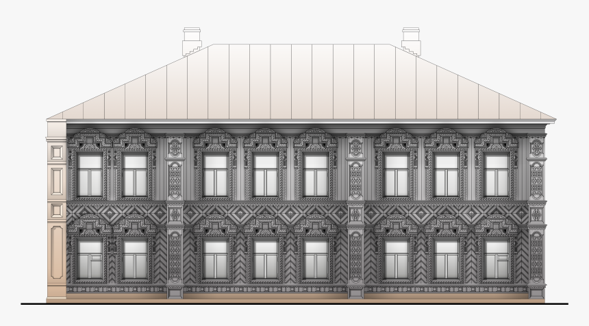 Urban Two-storey Wooden House - Palace, HD Png Download, Free Download