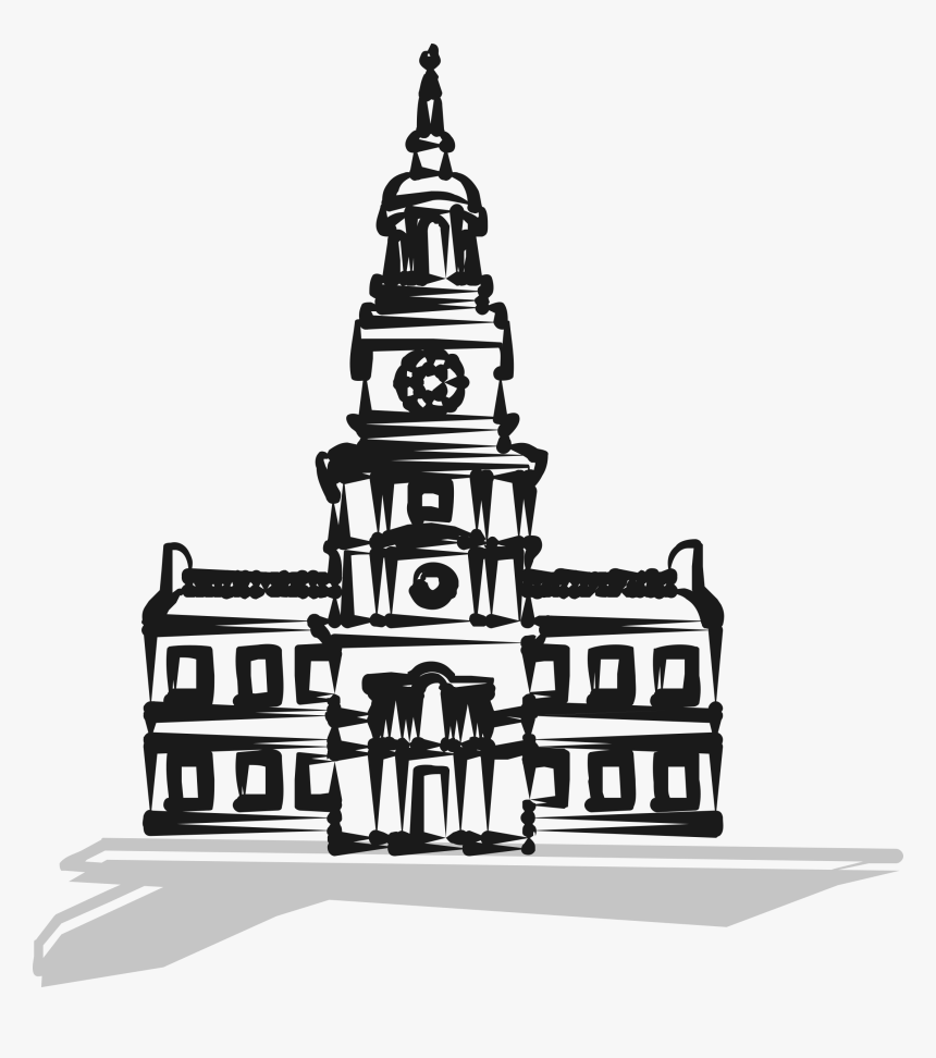 Greek Clipart Landmark - Independence Hall Clipart, HD Png Download, Free Download