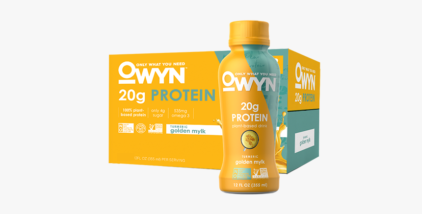 Turmeric Golden Mylk Vegan Plant-based Protein Drink - Owyn, HD Png Download, Free Download