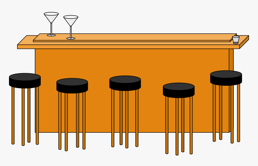 Bar With Stools Icons - Bar Clipart, HD Png Download, Free Download