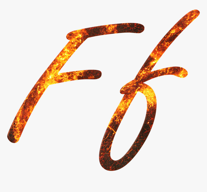 Letter F Fire Embers Lava Font Write Type Fonts - Letter F Fire Png, Transparent Png, Free Download