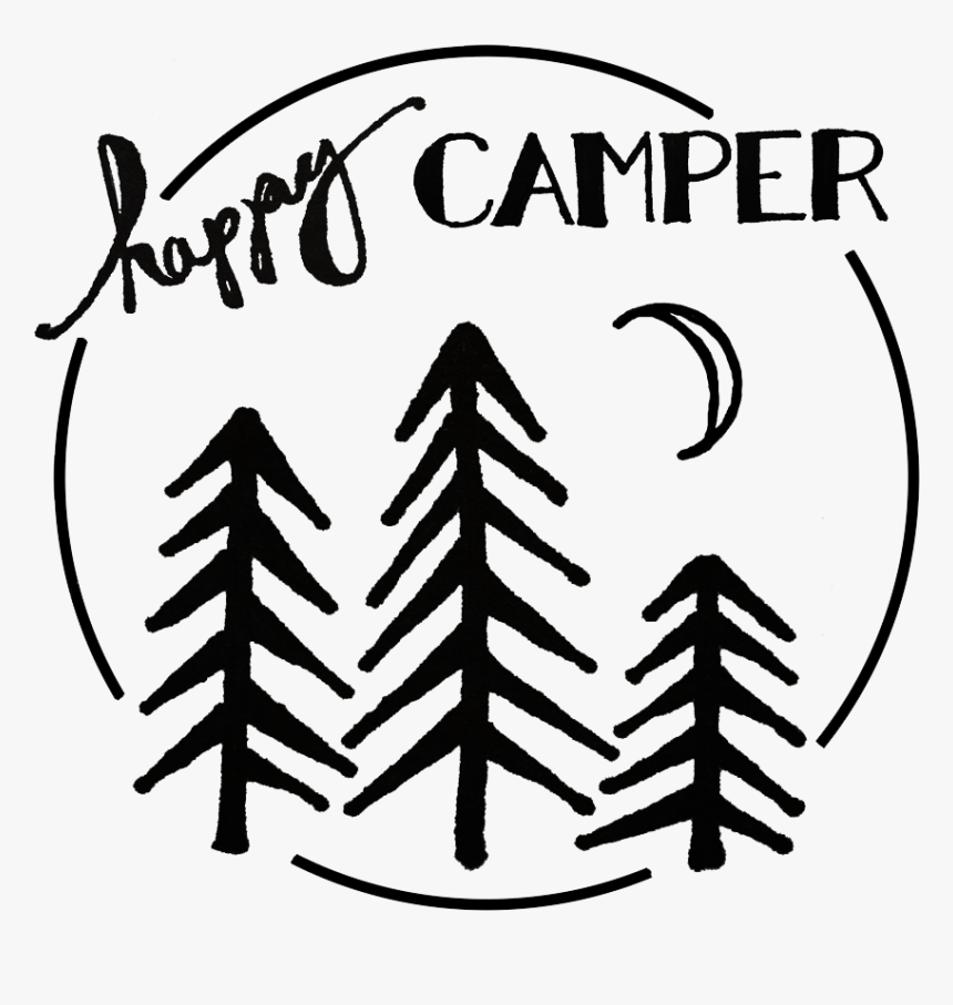Camper Transparent Graphics - Happy Camper Transparent, HD Png Download, Free Download
