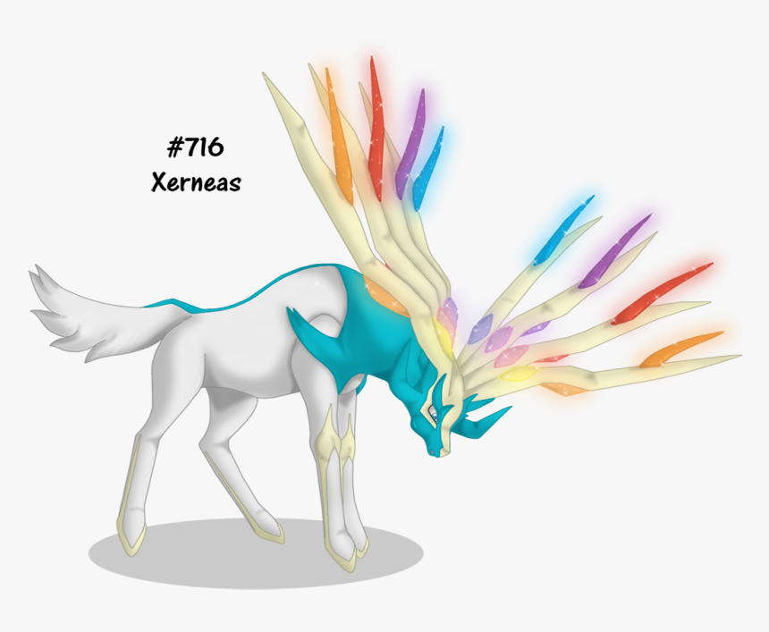 #716 Shiny Xerneas - Cartoon, HD Png Download, Free Download