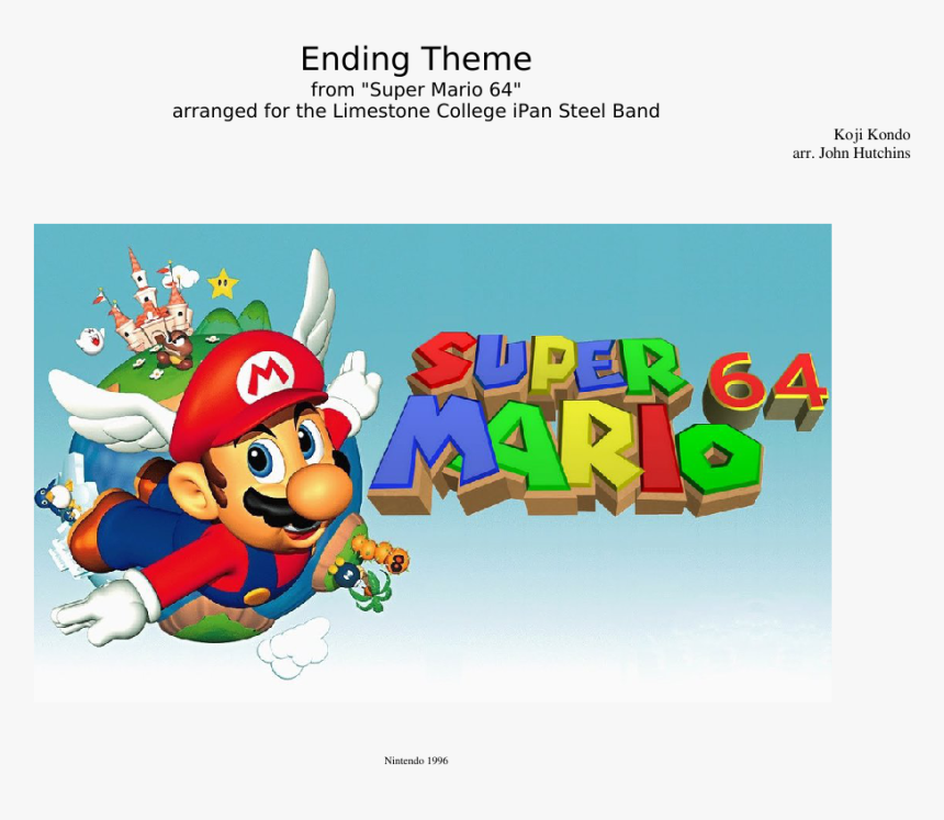 Transparent Super Mario 64 Png - Super Mario 64, Png Download, Free Download