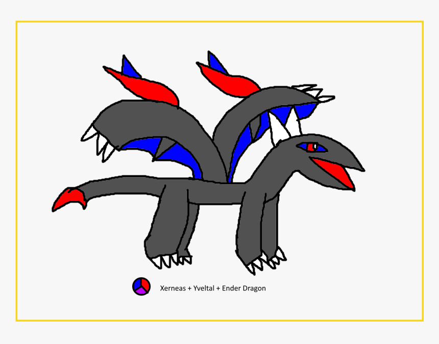 Transparent Ender Dragon Png - Xerneas Yveltal Zygarde Fusion, Png Download, Free Download