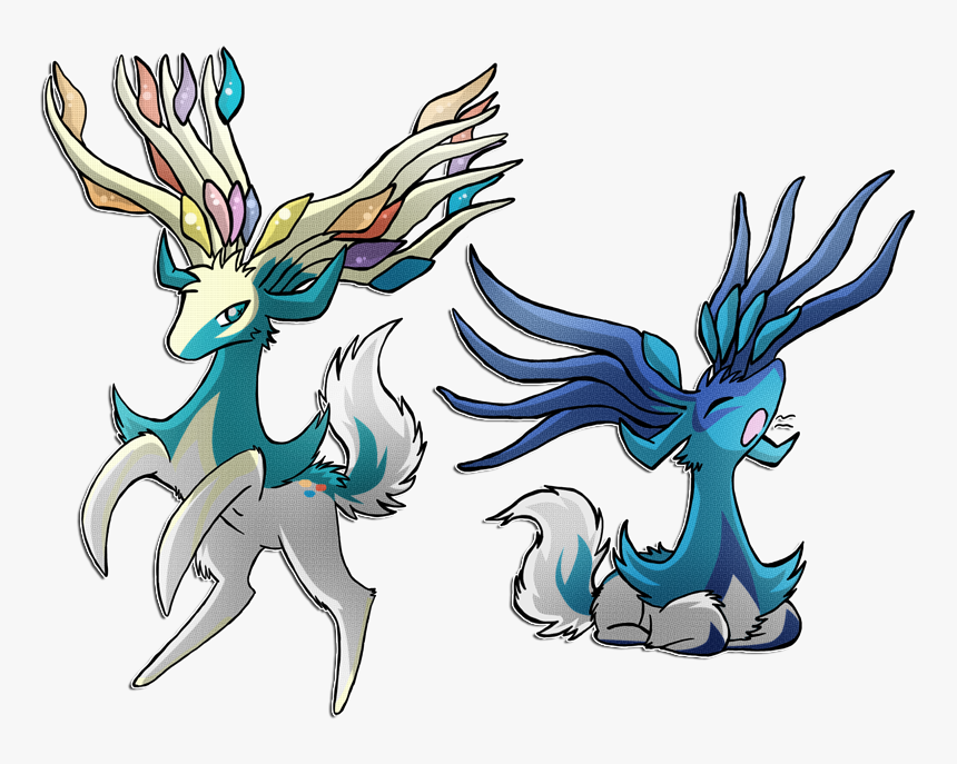 Shiny Xerneas Fanart , Png Download - Cute Shiny Xerneas, Transparent Png -...