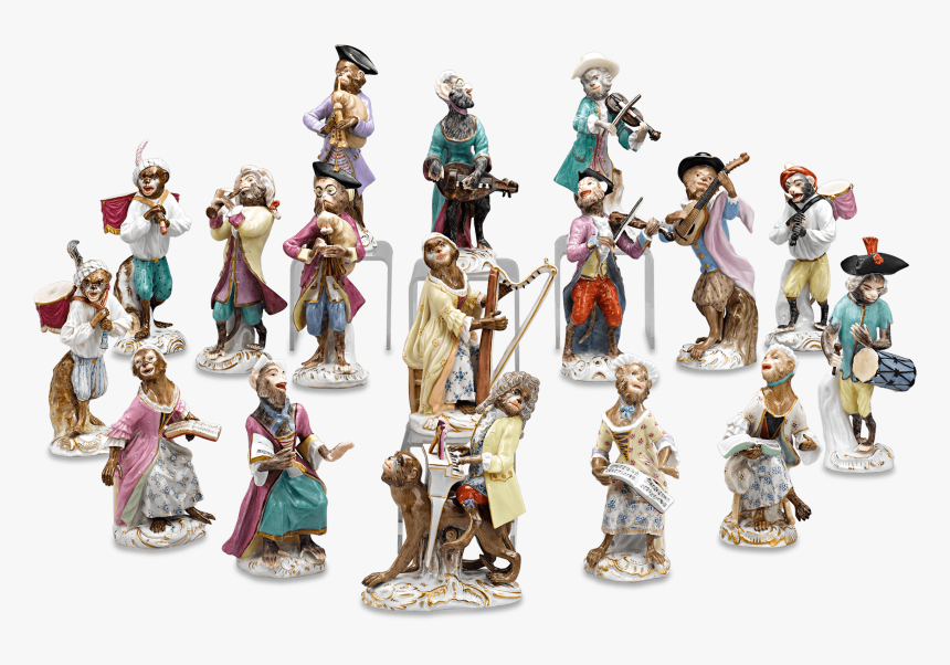 Meissen Porcelain Monkey Band Orchestra - Meissen Porcelain Figurine Monkey, HD Png Download, Free Download