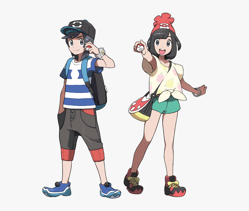 Pok Mon Sun Moon Characters - Pokemon Gen 7 Trainer, HD Png Download, Free Download