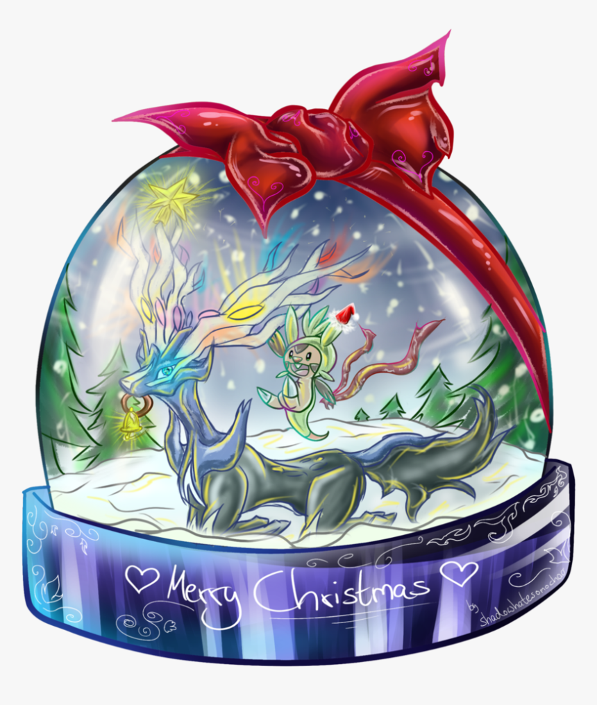 Snowglobe Drawing Clip Art - Xerneas Christmas, HD Png Download, Free Download