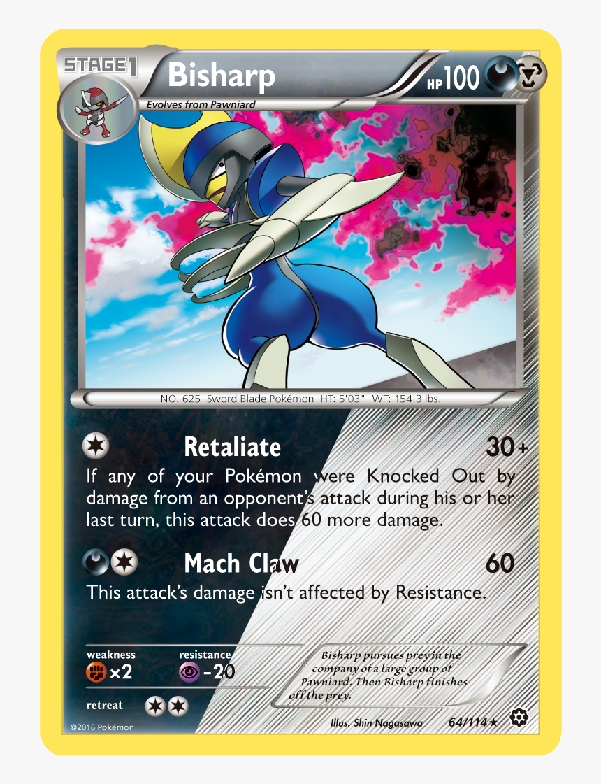 Shiny Bisharp Pokemon Card, HD Png Download, Free Download