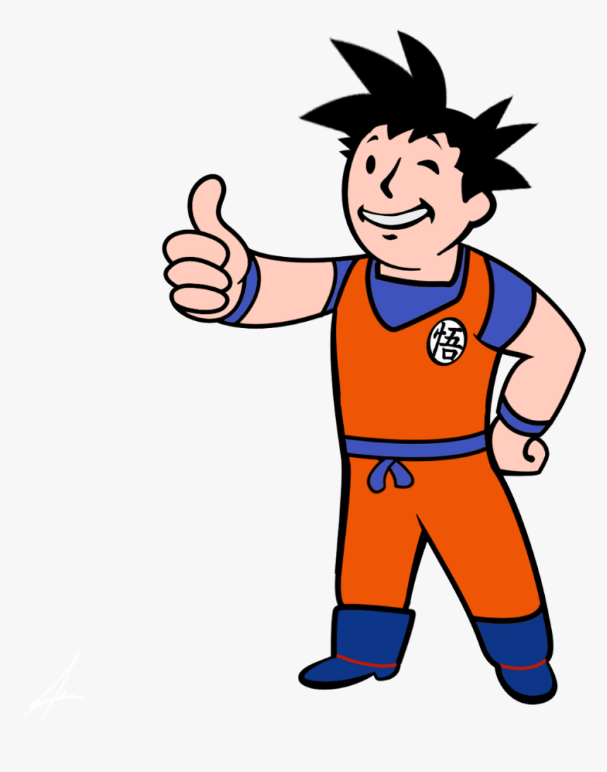 Goku Vault Boy - Fallout Vault Boy Clipart, HD Png Download, Free Download