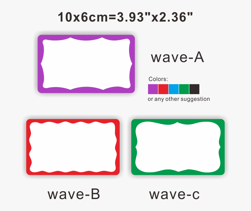 Image Of Custom Wave Frame Blank Eggshell Stickers - Blank Eggshell Stickers, HD Png Download, Free Download