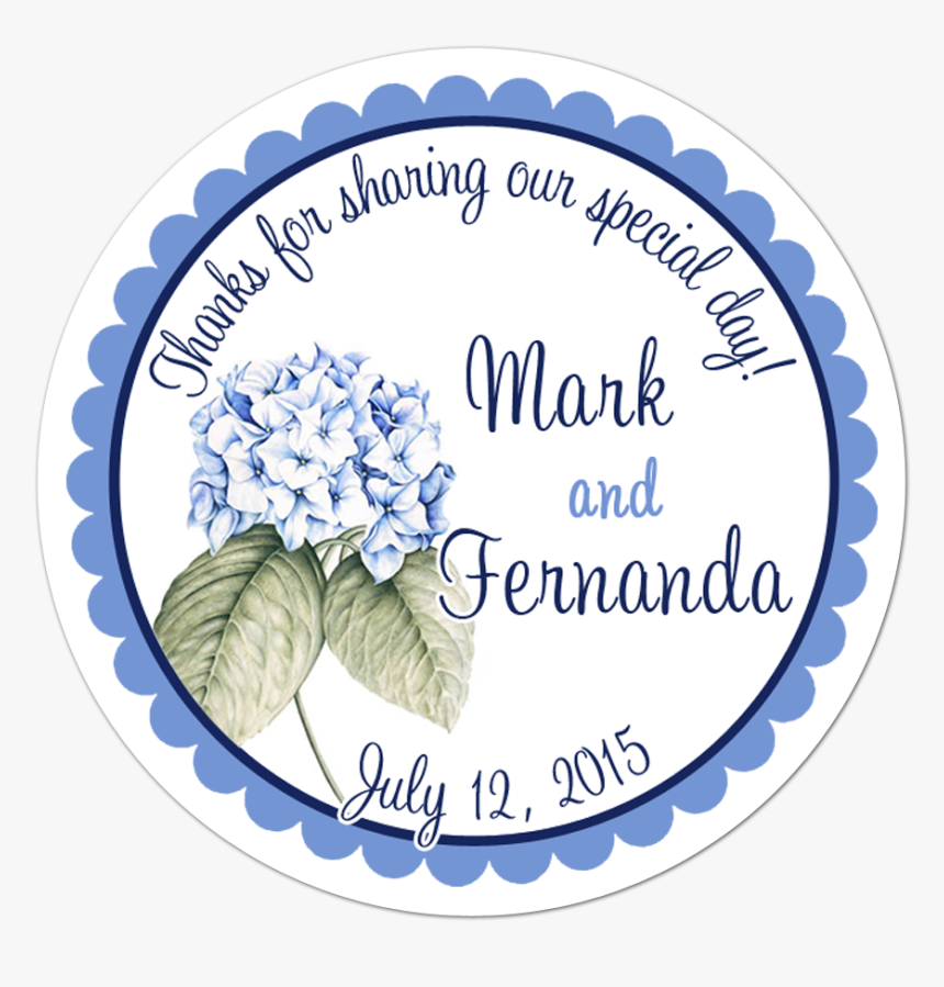 Blue Hydrangea Personalized Sticker - Hydrangea, HD Png Download, Free Download