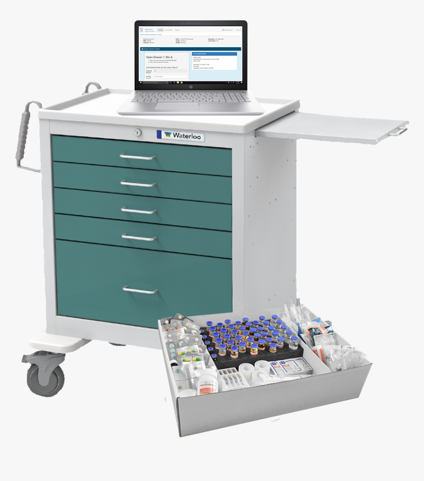 Loaded Medication Cart For Ehr Tutor - Drawer, HD Png Download, Free Download