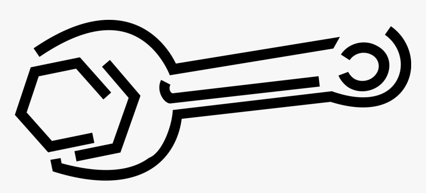 Vector Illustration Of Workbench Wrench Tool Tightens, HD Png Download, Free Download