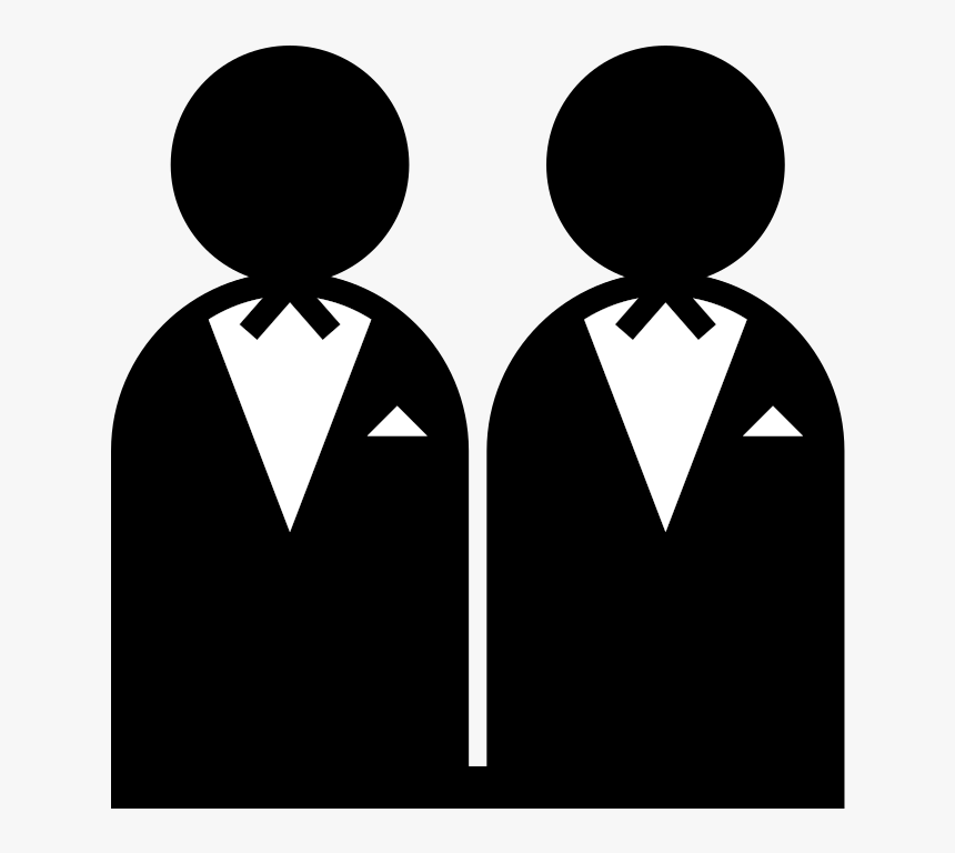 Two Grooms Sign - Bride And Groom Icon Silhouette, HD Png Download, Free Download